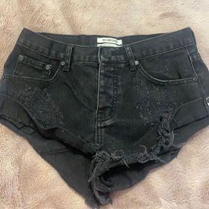 One X One Teaspoon Black Bandits Shorts